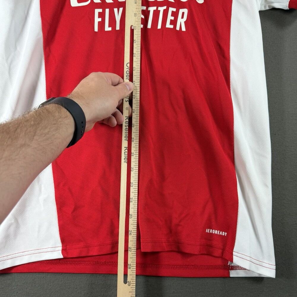 Arsenal FC Smith Rowe #10 Jersey Mens Large Adidas Red Soccer Shirt Kit Gunners - Picture 5 of 6